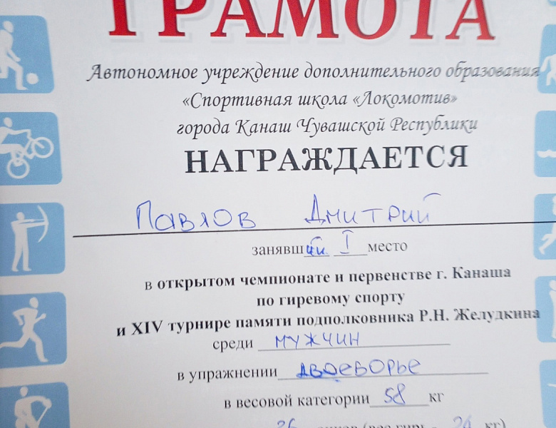 Турнир по гиревому спорту памяти Руслана Желудкина