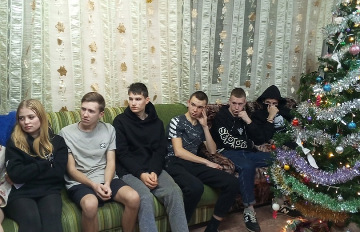Очередной киновечер в общежитии
