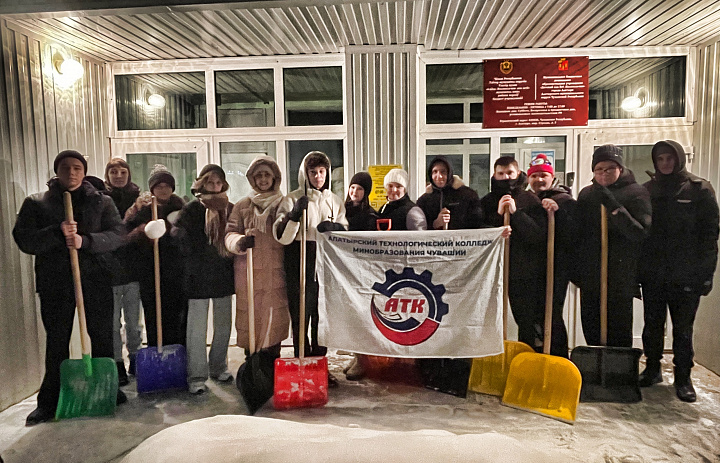 Масштабная волонтёрская акция по расчистке снега