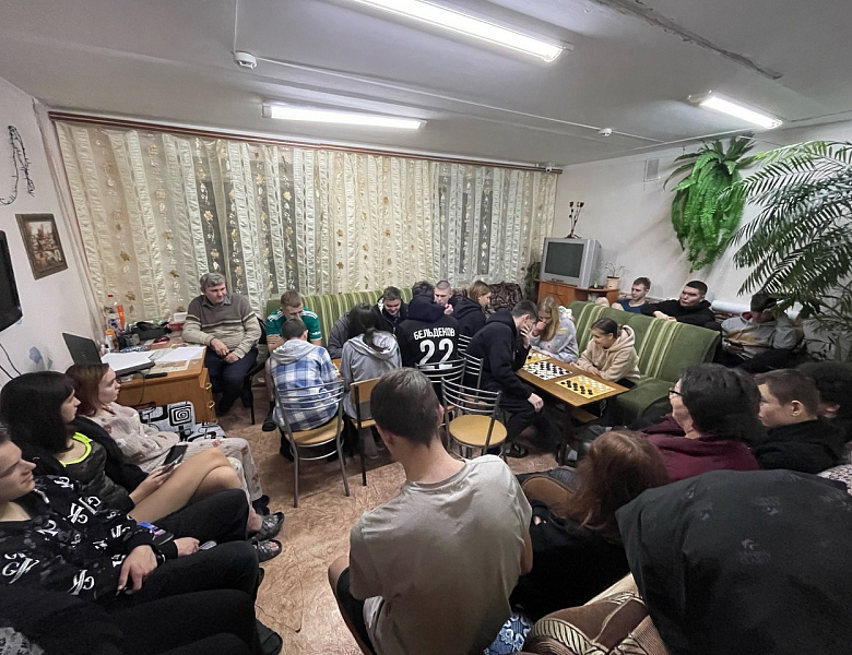 Первенство по шашкам в общежитии колледжа
